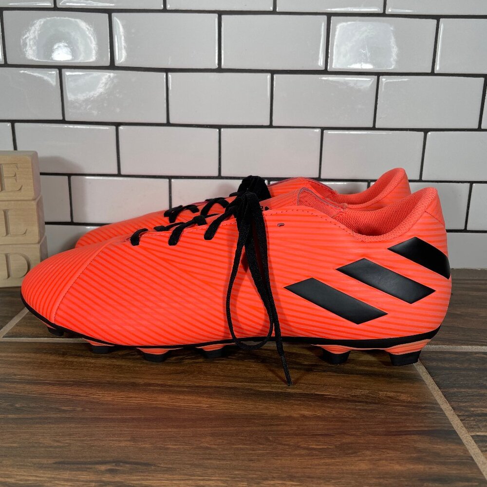 adidas Nemeziz 19.4 FxG Soccer Shoes Mens Size 12 Coral Black Futbol Sneakers